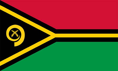 Flag of Vanuatu. Source: Wikipedia.