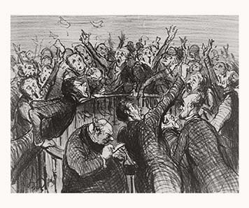 Honoré Daumier (1808-1879), At the stock exchange (A la bourse), 1856.