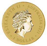 Australia - 1 AUD - Aluminium Bronze - 13.8 g - 30.6 mm - Mintage: Unlimited - Designer: Wade Robinson (reverse), Ian Rank-Broadley (obverse).