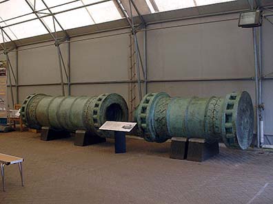 Two-part Ottoman heavy siege cannon. A similar one was responsible for the conquest of Constantinople in 1453. Photograph: Wikipedia.