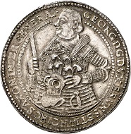 No. 2306: Brunswick-Calenberg-Hannover. George, 1636-1641. Double reichstaler 1641, Zellerfeld, on his death. Extremely fine to FDC. Estimate: 20,000 euros.