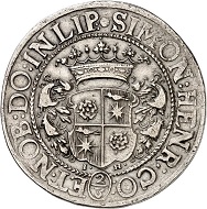 No. 4160: Lippe. Simon Heinrich, 1666-1697. 24 mariengroschen (2/3 taler) 1683 (struck in 1683/84), Detmold. Very rare. Very fine. Estimate: 5,000 euros.