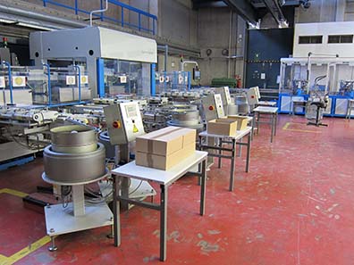 A semi-automatic packaging facility. Photograph: UK.