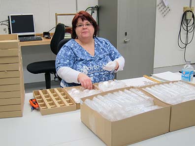 The packaging takes place. Photograph: UK.