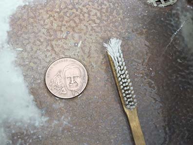 Manual patinating. Photograph: UK.
