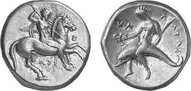 Tarentum, stater, 325-281. Fischer-Bossert 925. From auction Gorny & Mosch 118 (2002), 1096.