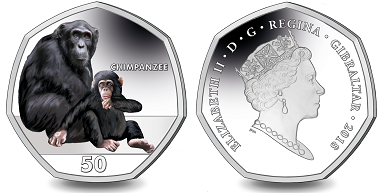 Gibraltar / 50 pence / Cupro Nickel Diamond Finish / 8g / 27,3mm / Mintage: 7,500.