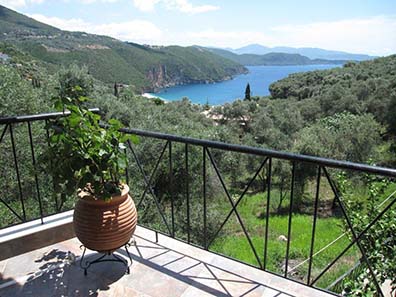 Our favourite bay on the coast of Epirus. Photograph: KW.