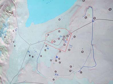 Map of Nicopolis. Photograph: KW.