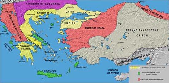 Map of the Despotate of Epirus. Source: Wikipedia.