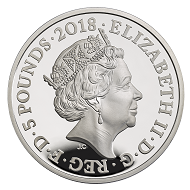 Great Britain / 5 GBP / .925 silver / 28.28 g / 38.61 mm / Design: David Cornell / Mintage: 1,918.