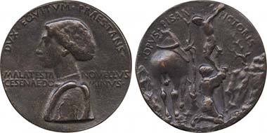 Domenico Malatesta. Medal by Pisanello. From auction Baldwin 65 (2010), 1080.