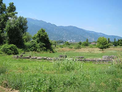 Foundations of the Sanctuary of Zeus Olympios. Photograph: KW.