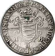 357: TRANSYLVANIA. Sigismund Bathory (1581-1602). Reichsthaler 1589. Dav. 8800. Resch 35. Very rare, EF. Price realized: 60,000 Euros.