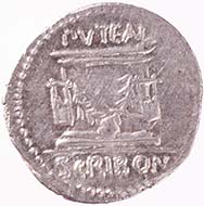 Denarius of L. Scribonius Libo. From Wyprächtiger Collection. MoneyMuseum, Zurich.