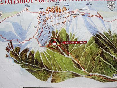 Mount Olympus massif. Photograph: KW.