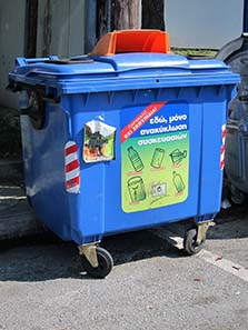 Beginning of environment protection in Greek daily-life. Photograph: KW.