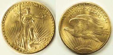 Duplicate of the rare 1933 Double Eagle. Photo: Wikipedia.