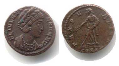 Coin showing the portrait of Helena, (C) David Hendin.