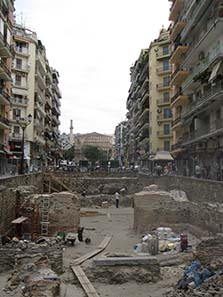 Excavation in another part of the Place of Galerius. Photograph: KW.
