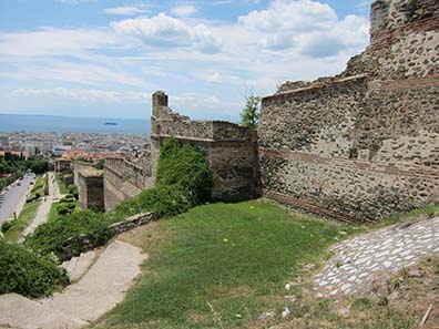 Byzantine city wall. Photograph: KW.