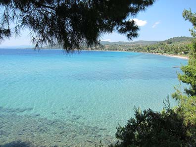 View at the sea from our veranda. Photograph: KW.
