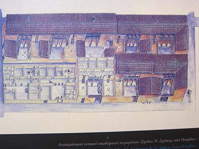 Reconstruction of a block of houses. Photograph: KW.