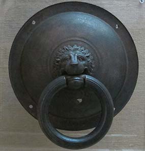 Ancient door knocker from Olynthos. Photograph: KW.