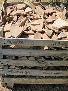 Archaeological finds from 2008. Photograph: KW.