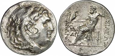 Mesembria. Tetradrachm following the Alexandrian type, 250-175. Mint mark: Corinthian helmet and DI. From auction Gorny & Mosch 186 (2010), 1279.