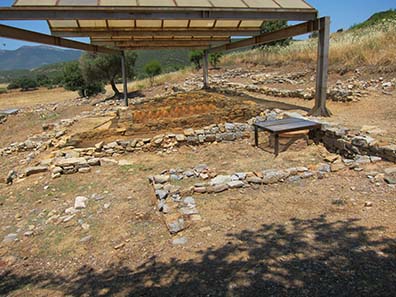 View at the archaeological excavation. Photograph: KW.