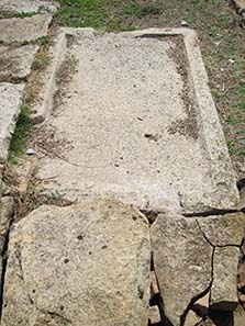 Ancient grape press. Photograph: KW.