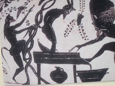 Satyrs treading. Photograph: KW.