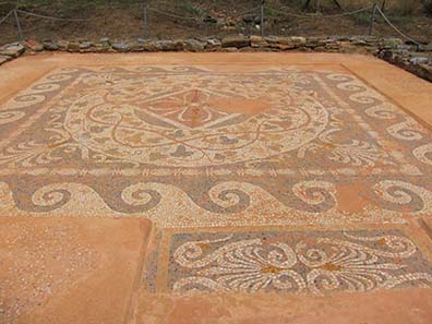 The residential house of a wealthy family with mosaic decoration. Photograph: KW.