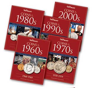 Decades coin folders.