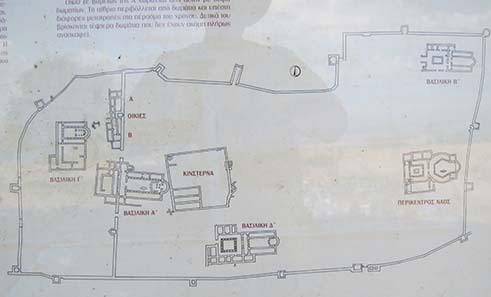 Map of the archaeological excavation of Amphipolis. Photograph: KW.