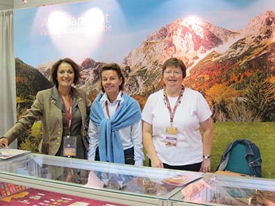 The box of the Austrian Mint with its charming representatives. Photograph: UK.
