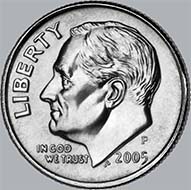 The dime. Source: Wikipedia.
