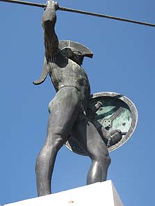 Leonidas. His statue decorated the modern monument. Photograph: KW.