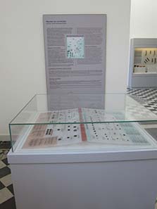 Showcase with coins in the Museum of Chaironea. Photograph: KW.