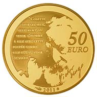 50 Euro - 1/4oz 920 gold - 8.45 g - 22 mm - Mintage: 3,000.