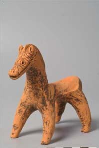 Ceramic horse miniature (ca. 400-600 AD). © K.U. Leuven, Bruno Vandermeulen, Danny Veys.