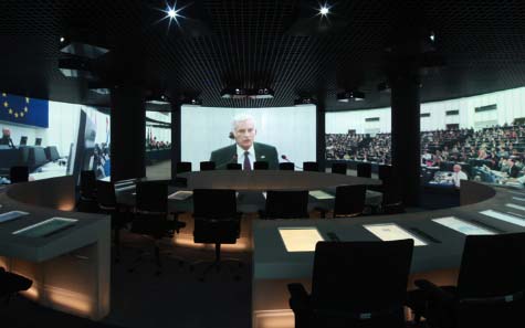 Parlamentarium Brüssel, A Parliament for Europe, 360 Degree Projection. Photo: Rainer Rehfeld.