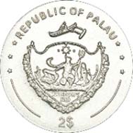 Palau - 2 USD - 925 silver - 7.5 g - 22.00 mm - Mintage: 1,926.