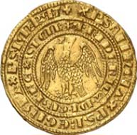 No. 5244: EUROPE. Sicily. Frederick III (1296-1337). Reale d'oro n. y., Messina. Spahr 1. Splendid specimen of utmost rarity. Extremely fine. Estimated: 46,000 EUR.