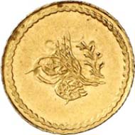 Ceyrek, Constantinople, 1255 H. (= before the monetary reform of 1845). Friedberg 15. From auction Künker 199 (December 12, 2011), no. 9. Estimate: 75 Euros.