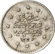 Kurush, Konstantinopel, 1255 H. (= 1845 nach der Münzenreform). KM 671. Aus Auktion Künker 199 (12. Dezember 2011), Nr. 85. Schätzung: 400 Euro.