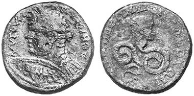 Nicomedeia (Bithynia), Caracalla, 197-217. AE. Rev. Snake with human head Glycon in an upright position, in several windings, to the right. RG II, p. 545, - (cf. 225). From auction Numismatik Lanz, Munich 114 (2003), no. 507.