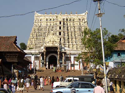 Sree Padmanabhaswamy temple in Thiruvananthapuram. Photo: Rainer Haessner/ Wikipedia.