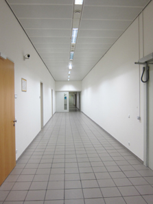 This long corridor not only conducts to the GSA, but Austria?s banknote printing works is located further down. Photo: UK.
